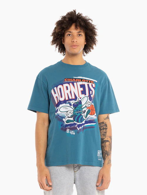 MNA-J31 (Mitchell and ness abstract tee hornets teal) 102393477