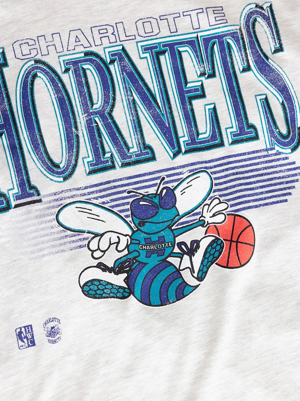 MNA-W30 (Mitchell and ness underscore tee hornets silver marle) 92393478