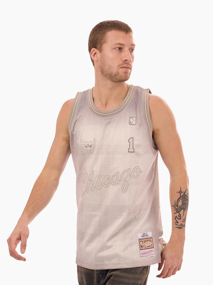 MNA-K51 (Mitchell & ness energy jersey bulls derrick rose gunpowder/grey plaid) 52699130