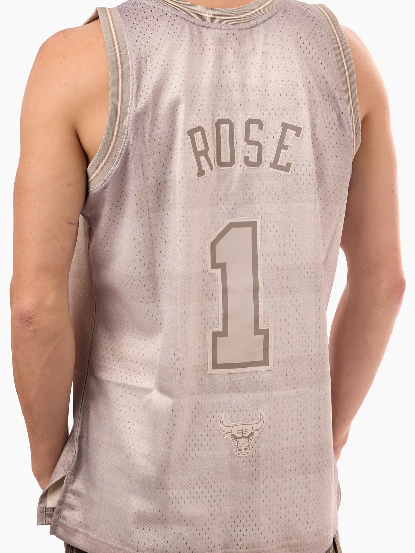MNA-K51 (Mitchell & ness energy jersey bulls derrick rose gunpowder/grey plaid) 52699130