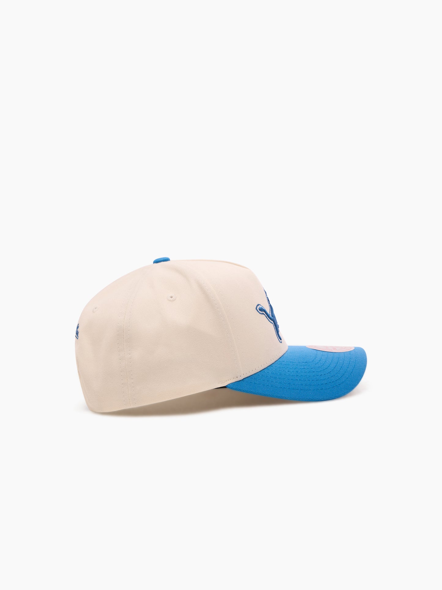 MNA-V51 (Mitchell & ness white & cream detroit lions  team colour pro pinch snapback white cream/blue osfm) 72692391