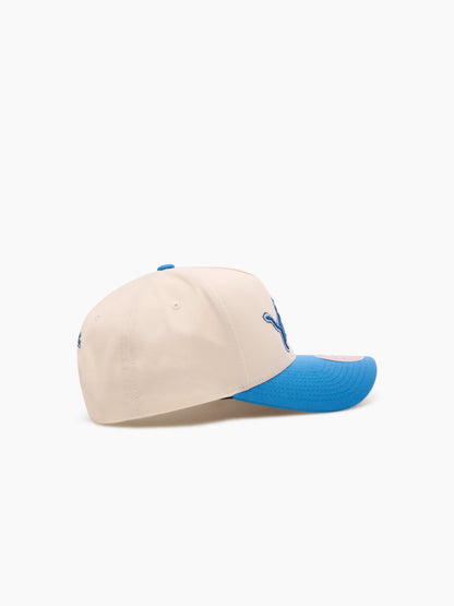 MNA-V51 (Mitchell & ness white & cream detroit lions  team colour pro pinch snapback white cream/blue osfm) 72692391