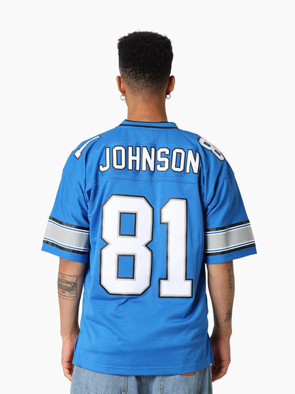 MNA-Z46 (Mitchell & ness Calvin Johnson 2007 Detroit Lions Legacy Jersey #81 blue) 925910869