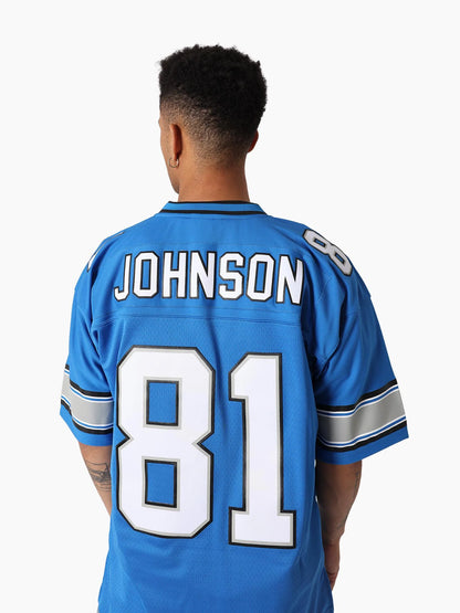 MNA-Z46 (Mitchell & ness Calvin Johnson 2007 Detroit Lions Legacy Jersey #81 blue) 925910869