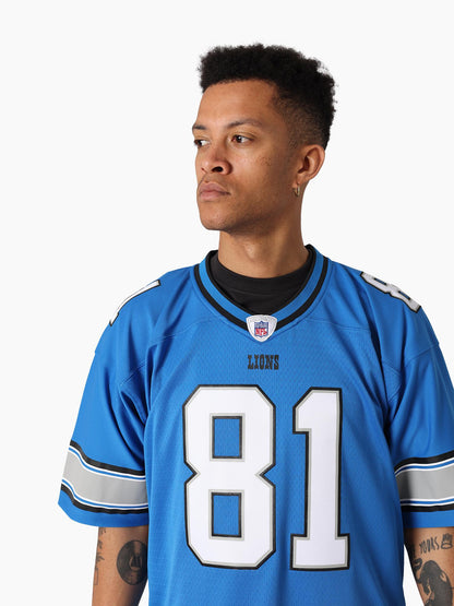 MNA-Z46 (Mitchell & ness Calvin Johnson 2007 Detroit Lions Legacy Jersey #81 blue) 925910869