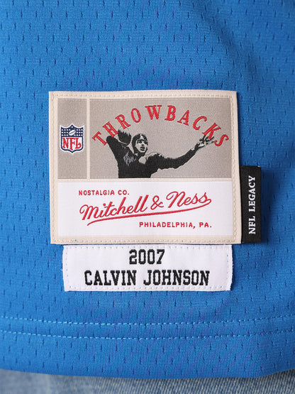 MNA-Z46 (Mitchell & ness Calvin Johnson 2007 Detroit Lions Legacy Jersey #81 blue) 925910869