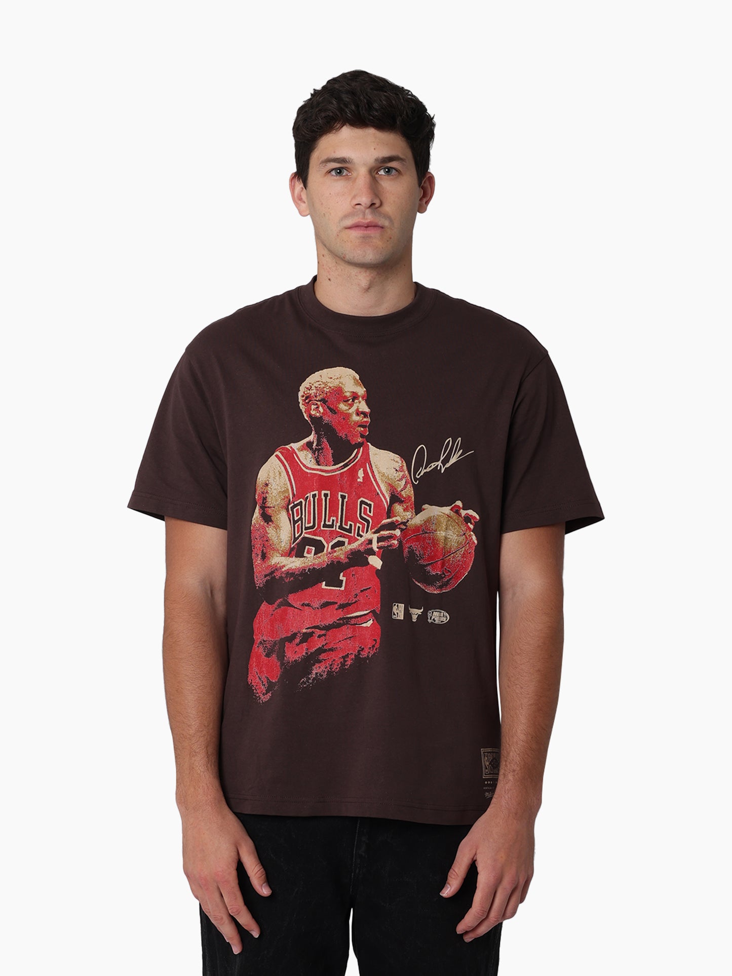 MNA-F46 (Mitchell & ness in the moment tee bulls rodman seal brown) 92593043