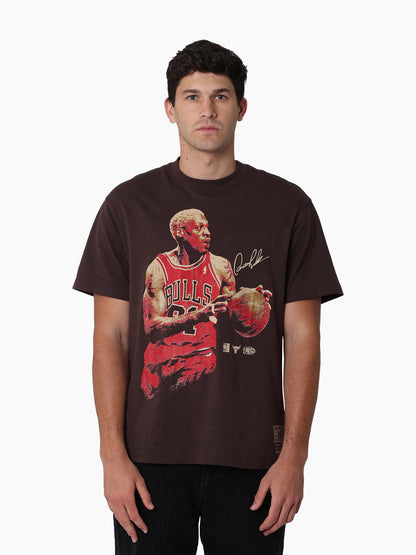 MNA-F46 (Mitchell & ness in the moment tee bulls rodman seal brown) 92593043