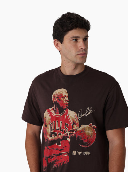 MNA-F46 (Mitchell & ness in the moment tee bulls rodman seal brown) 92593043