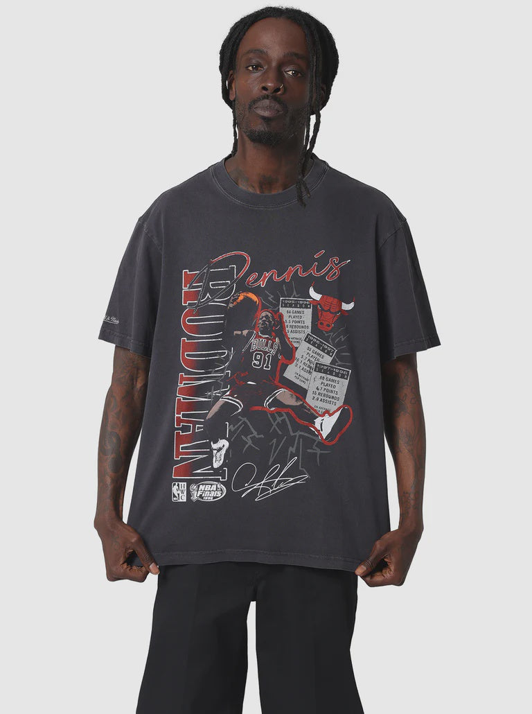 MNA-F50 (Mitchell & ness player ticket bulls rodman t-shirt washed balck) 22693043