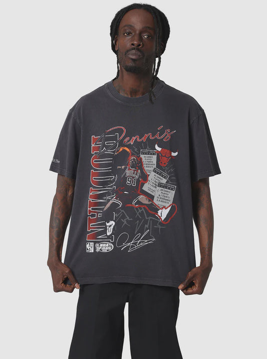 MNA-F50 (Mitchell & ness player ticket bulls rodman t-shirt washed balck) 22693043