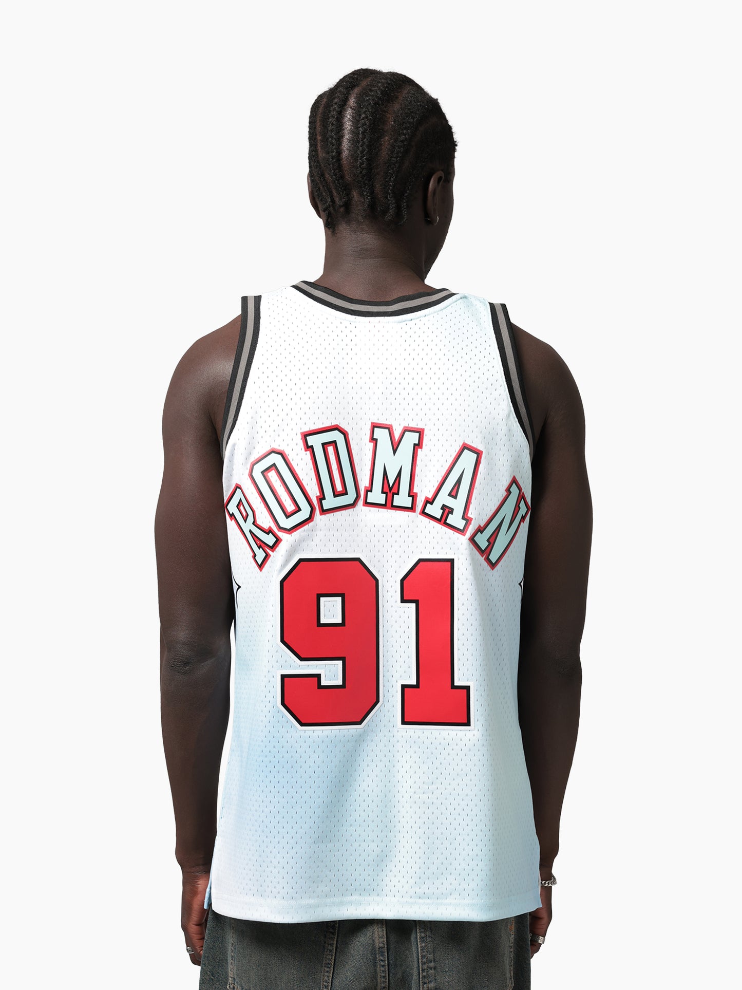 MNA-G51 (Mitchell and ness wrhse rave swingman jersey chicago bulls dennis rodman baby blue) 42699130