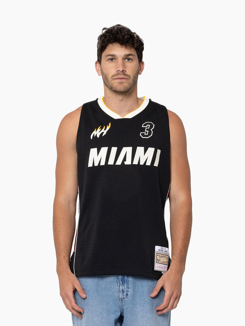 MNA-K48 (Mitchell & ness swingman jersey tip-off miami heat dwyane wade black) 102599130