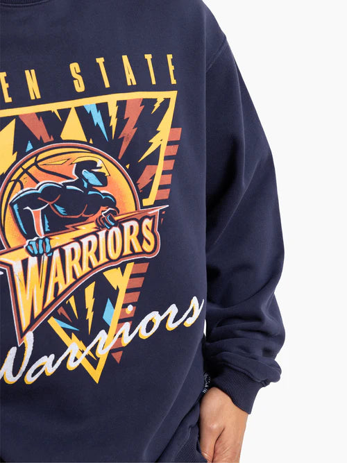 MNA-R29 (Mitchell and ness tri logo crew warriors blue) 72396087