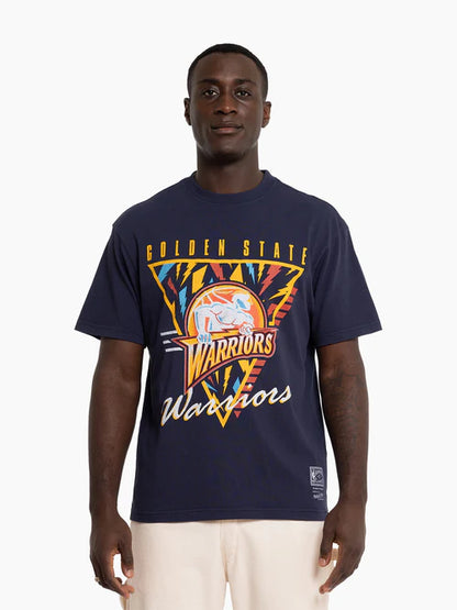 MNA-U33 (Mitchell and ness tri logo tee warriors blue) 112393477