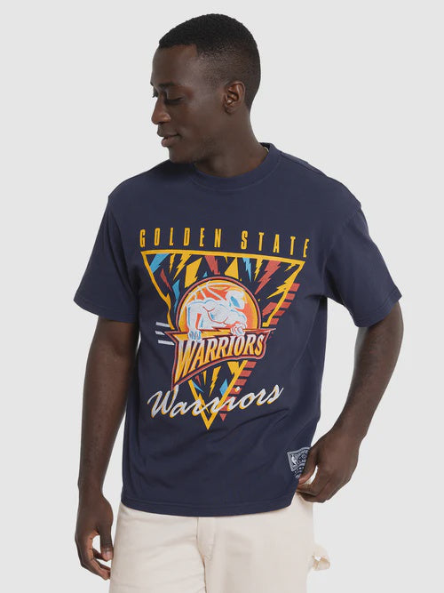 MNA-U33 (Mitchell and ness tri logo tee warriors blue) 112393477