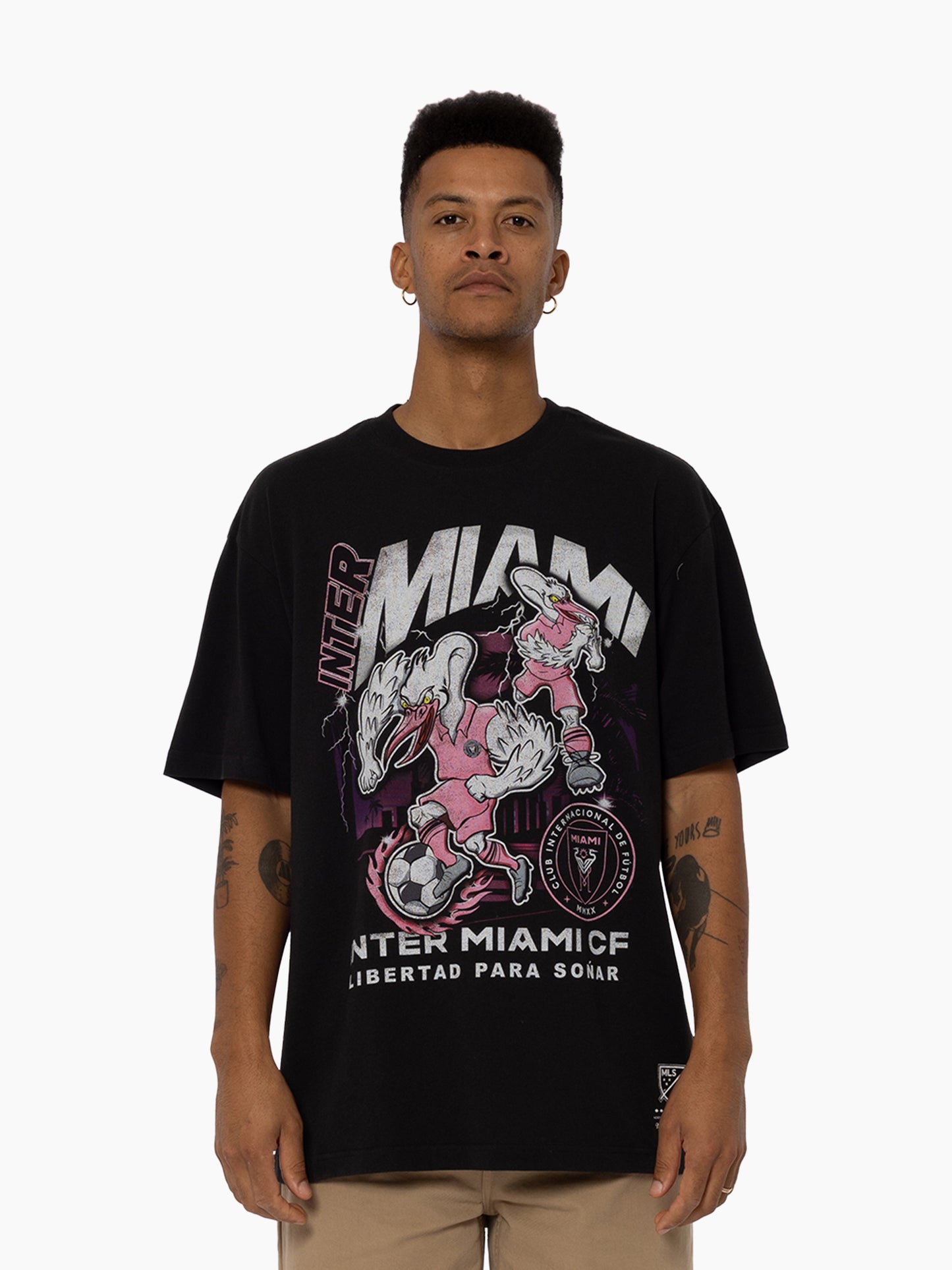 MNA-C44 (Mitchell & ness the herrons carcture tee inter miami faded black) 52593478