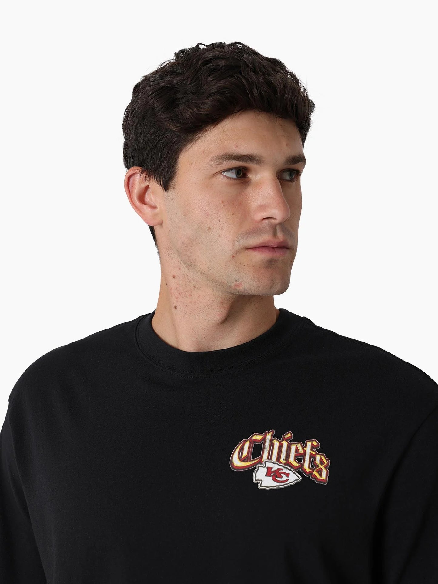 MNA-R46 (Mitchell and ness gothic team tee kansas city chiefs faded black) 92592391