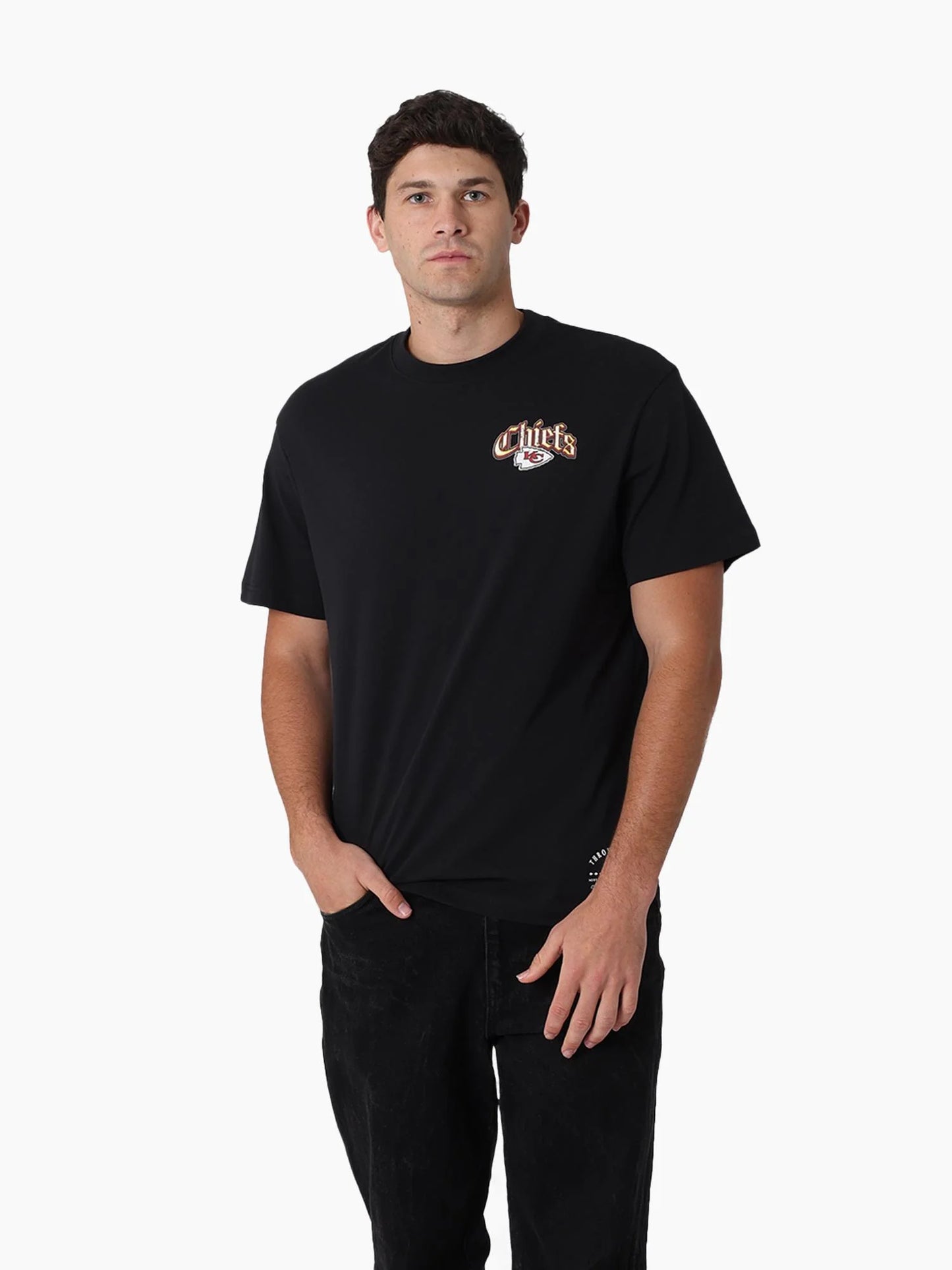 MNA-R46 (Mitchell and ness gothic team tee kansas city chiefs faded black) 92592391