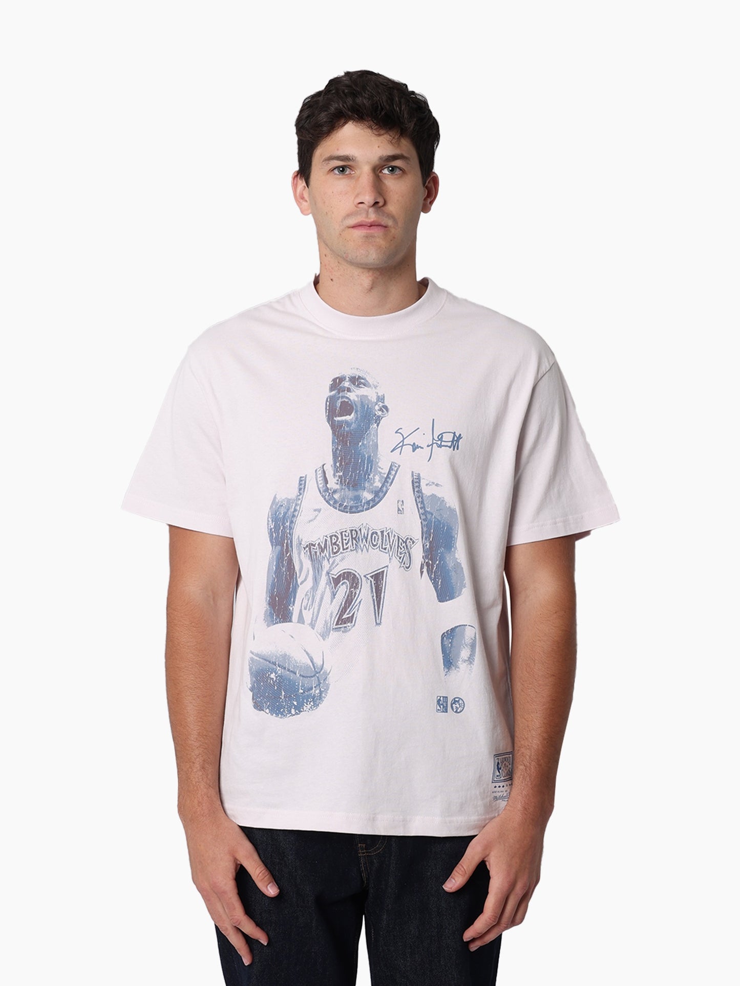 MNA-G46 (Mitchell & ness in the moment tee timberwolves garnett orchid tint) 92593043