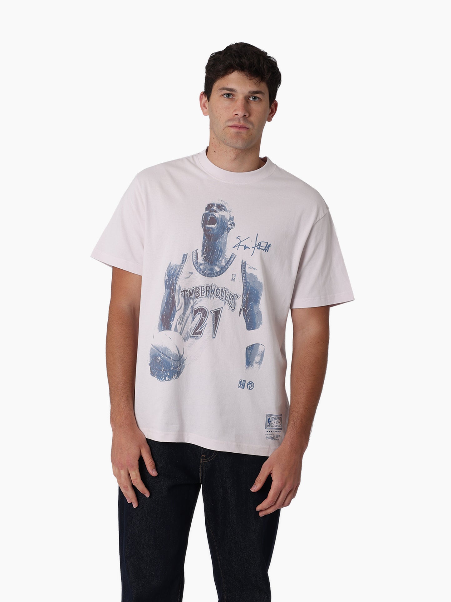 MNA-G46 (Mitchell & ness in the moment tee timberwolves garnett orchid tint) 92593043