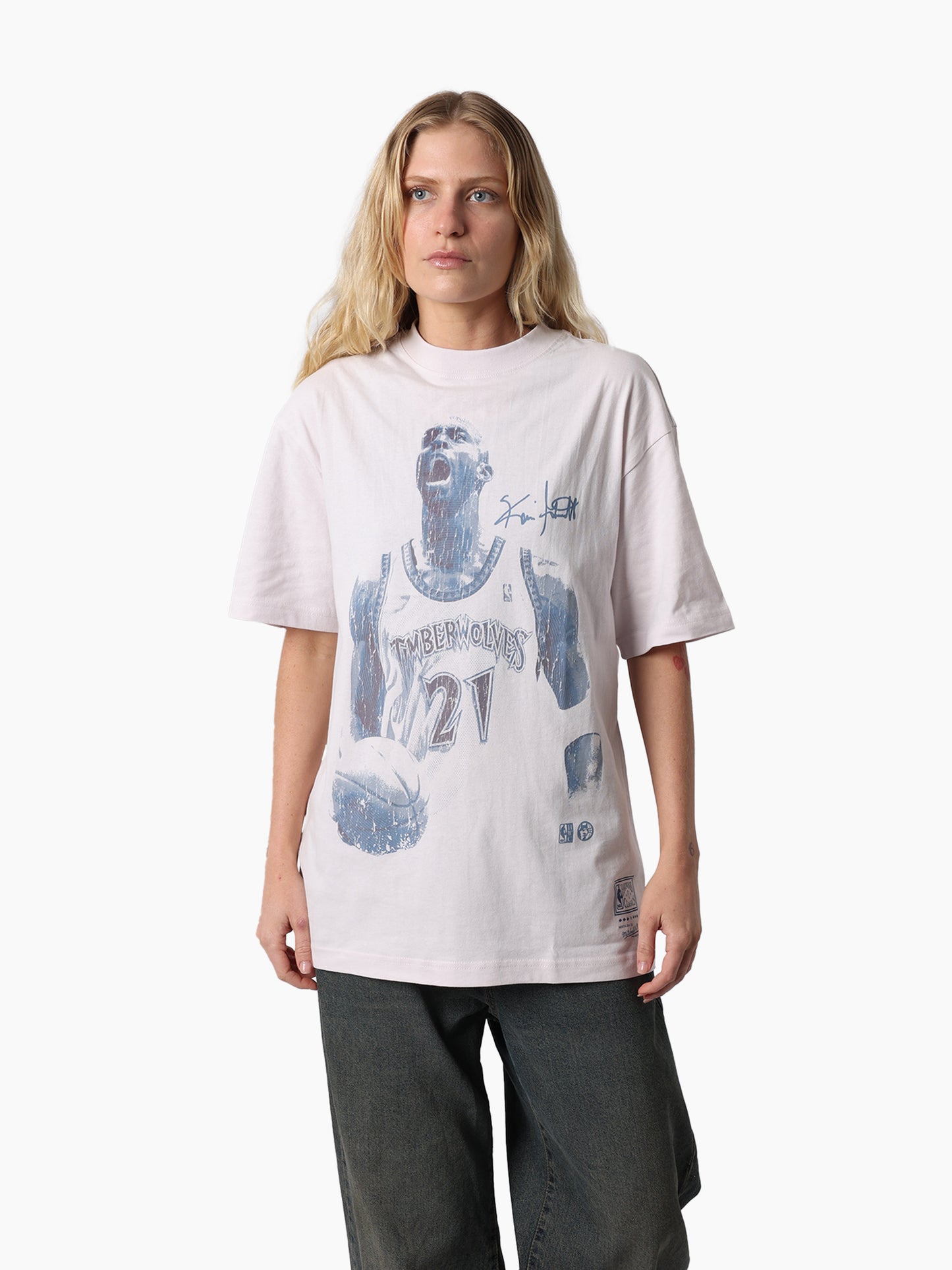 MNA-G46 (Mitchell & ness in the moment tee timberwolves garnett orchid tint) 92593043