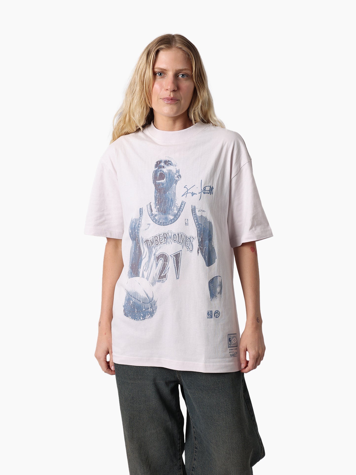 MNA-G46 (Mitchell & ness in the moment tee timberwolves garnett orchid tint) 92593043