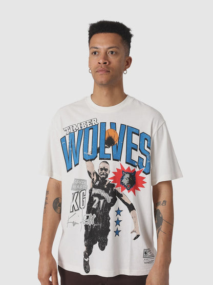 MNA-I48 (Mitchell & ness noise t-shirt minnesota timberwolves kevin garnett egret) 102593043