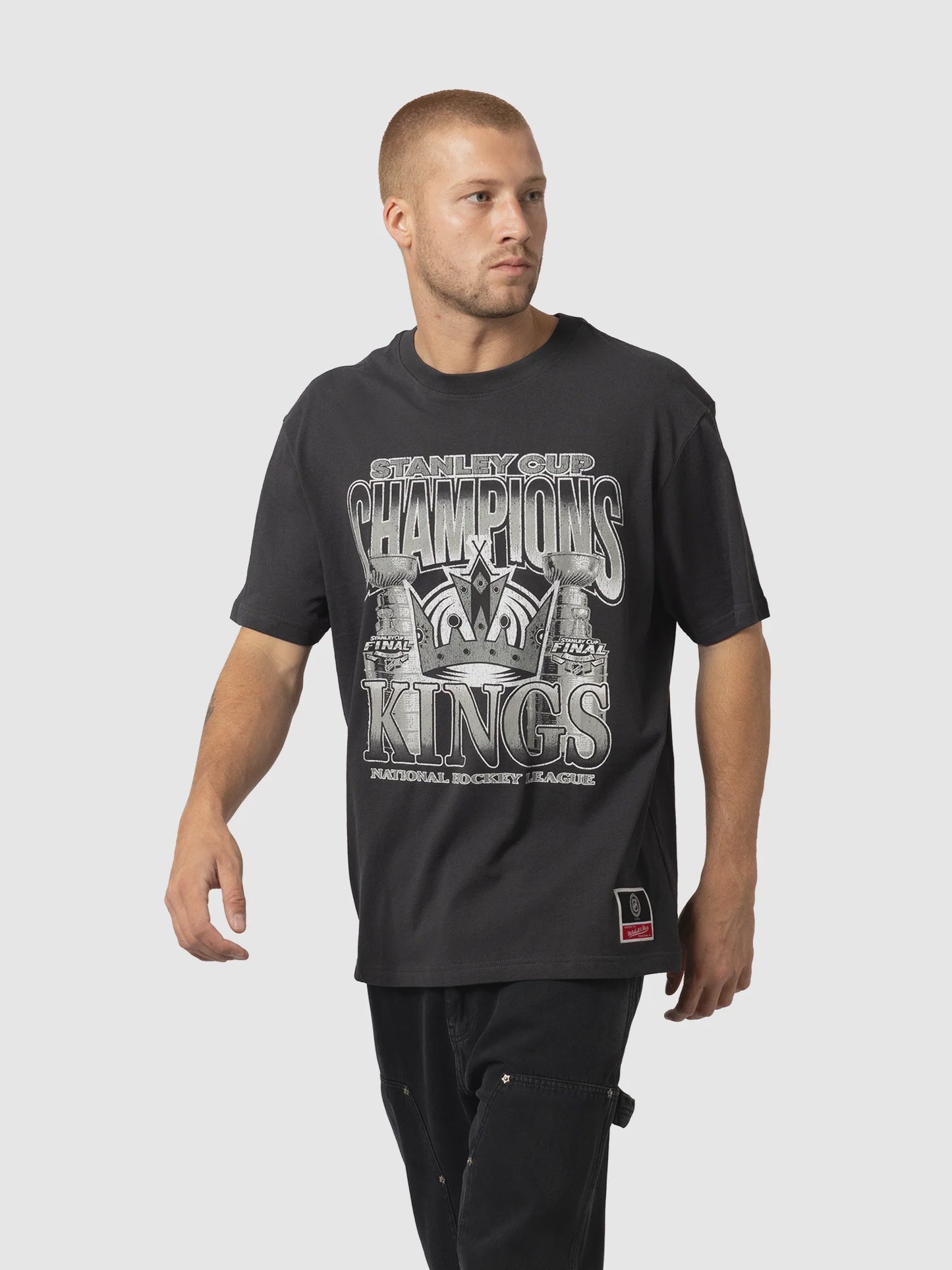 MNA-Y50 (Mitchell & ness NHL 14 stanley cup champs tee los angeles kings washed black) 42692391