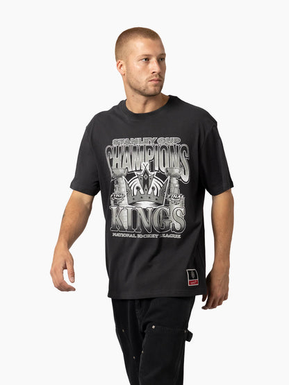 MNA-Y50 (Mitchell & ness NHL 14 stanley cup champs tee los angeles kings washed black) 42692391