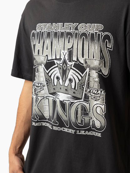 MNA-Y50 (Mitchell & ness NHL 14 stanley cup champs tee los angeles kings washed black) 42692391