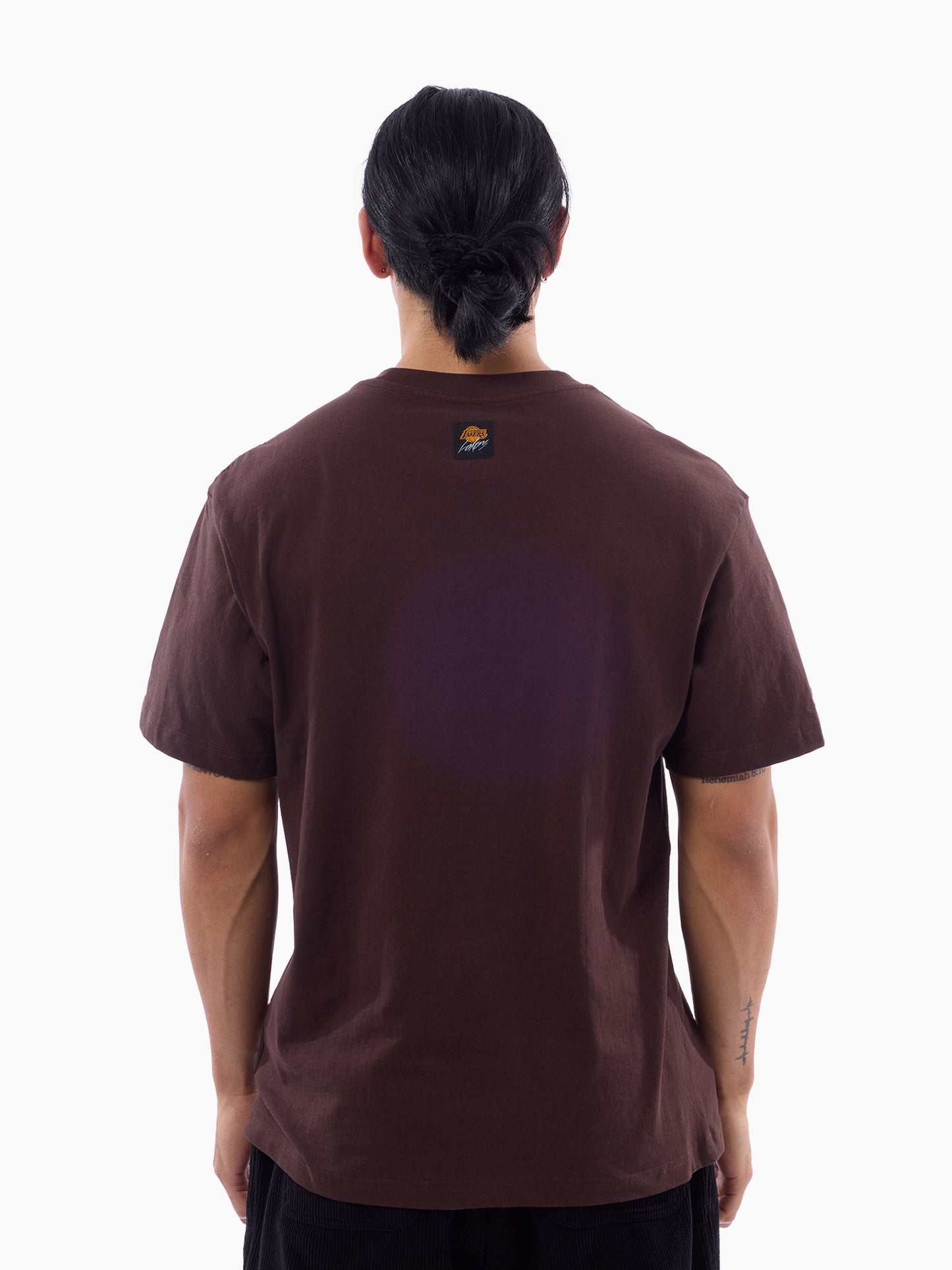 MNA-O52 (Mitchell & ness los angeles lakers stencil tee seal brown) 72693043