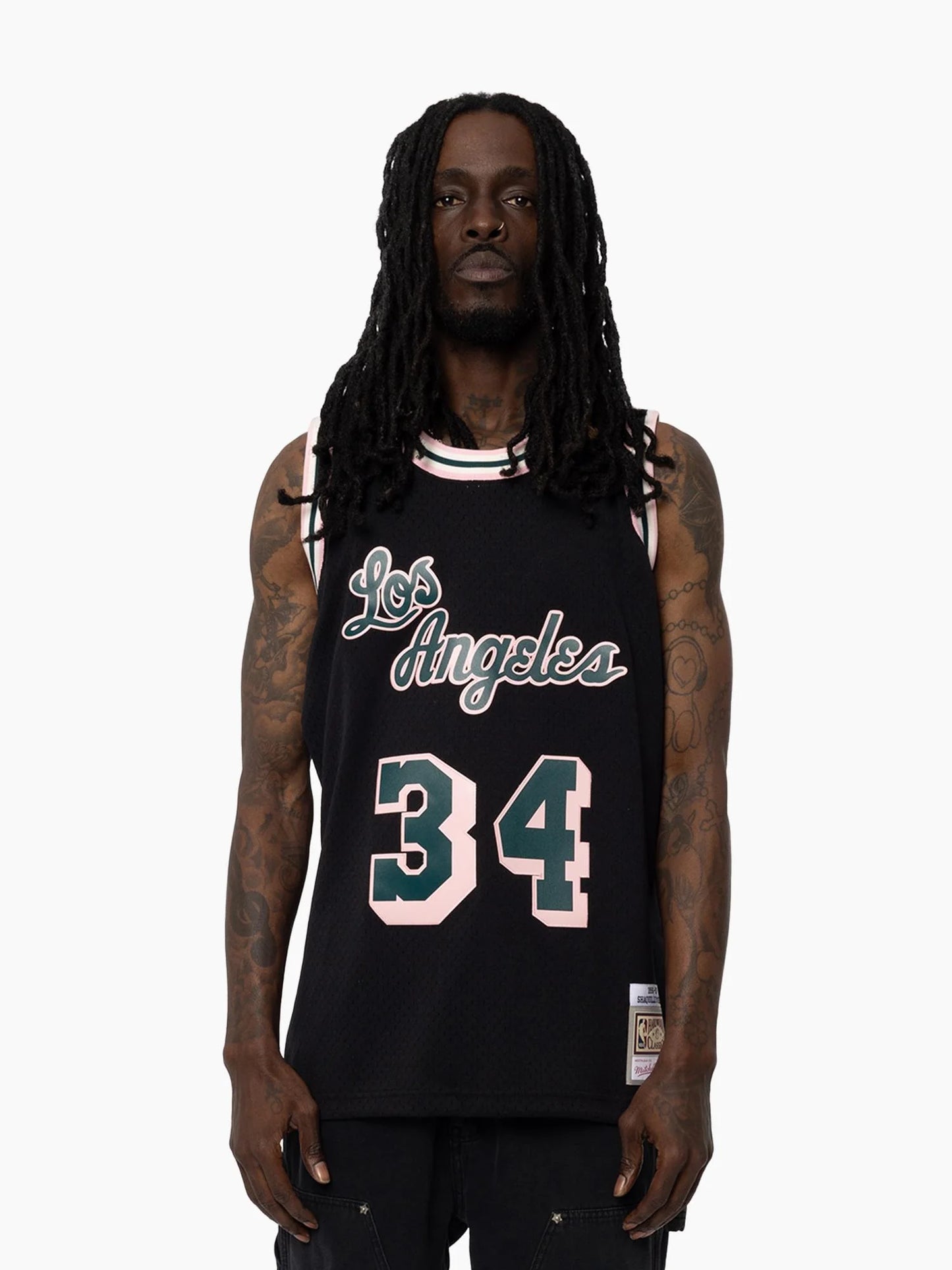 MNA-J49 (Mitchell & ness swingman jersey deep emerald lakers shaq o'neil black) 122598260