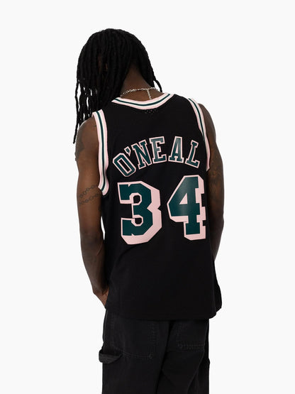 MNA-J49 (Mitchell & ness swingman jersey deep emerald lakers shaq o'neil black) 122598260
