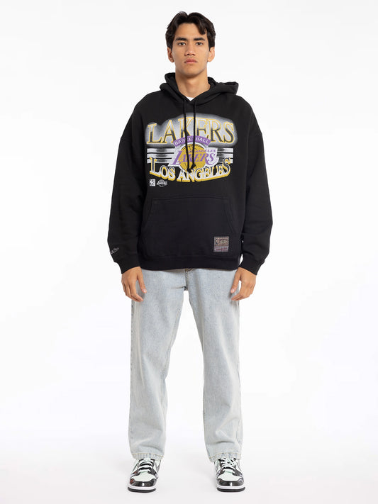 MNA-Q26 (Mitchell and ness glow arch hoodie lakers faded black) 42396521