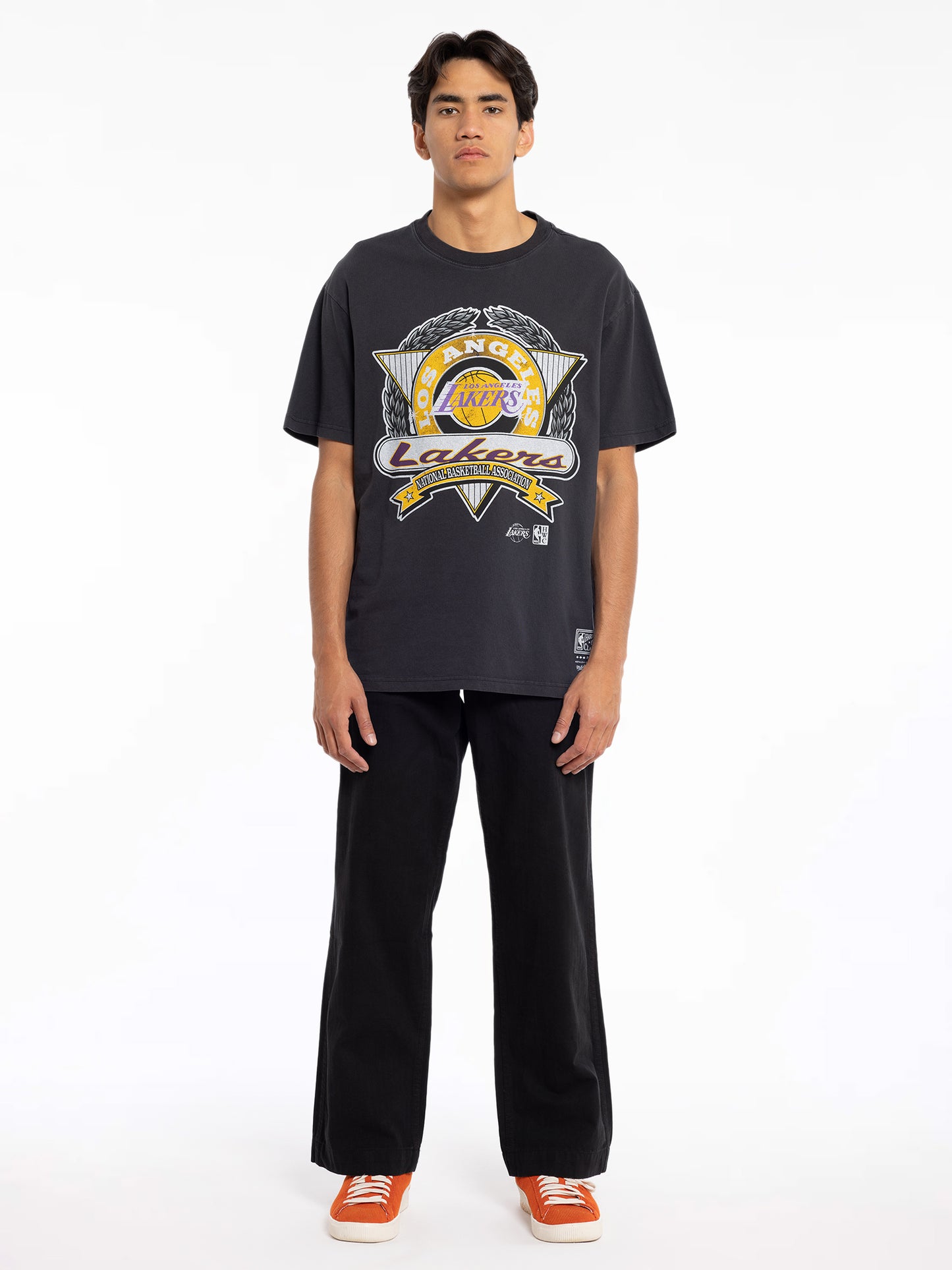 MNA-P27 (Mitchell and ness dash tee lakers faded black) 52393478