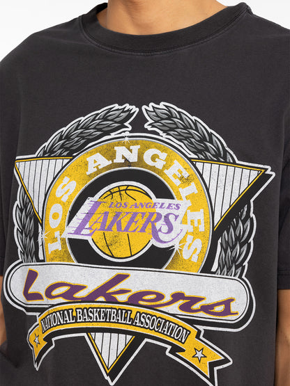 MNA-P27 (Mitchell and ness dash tee lakers faded black) 52393478