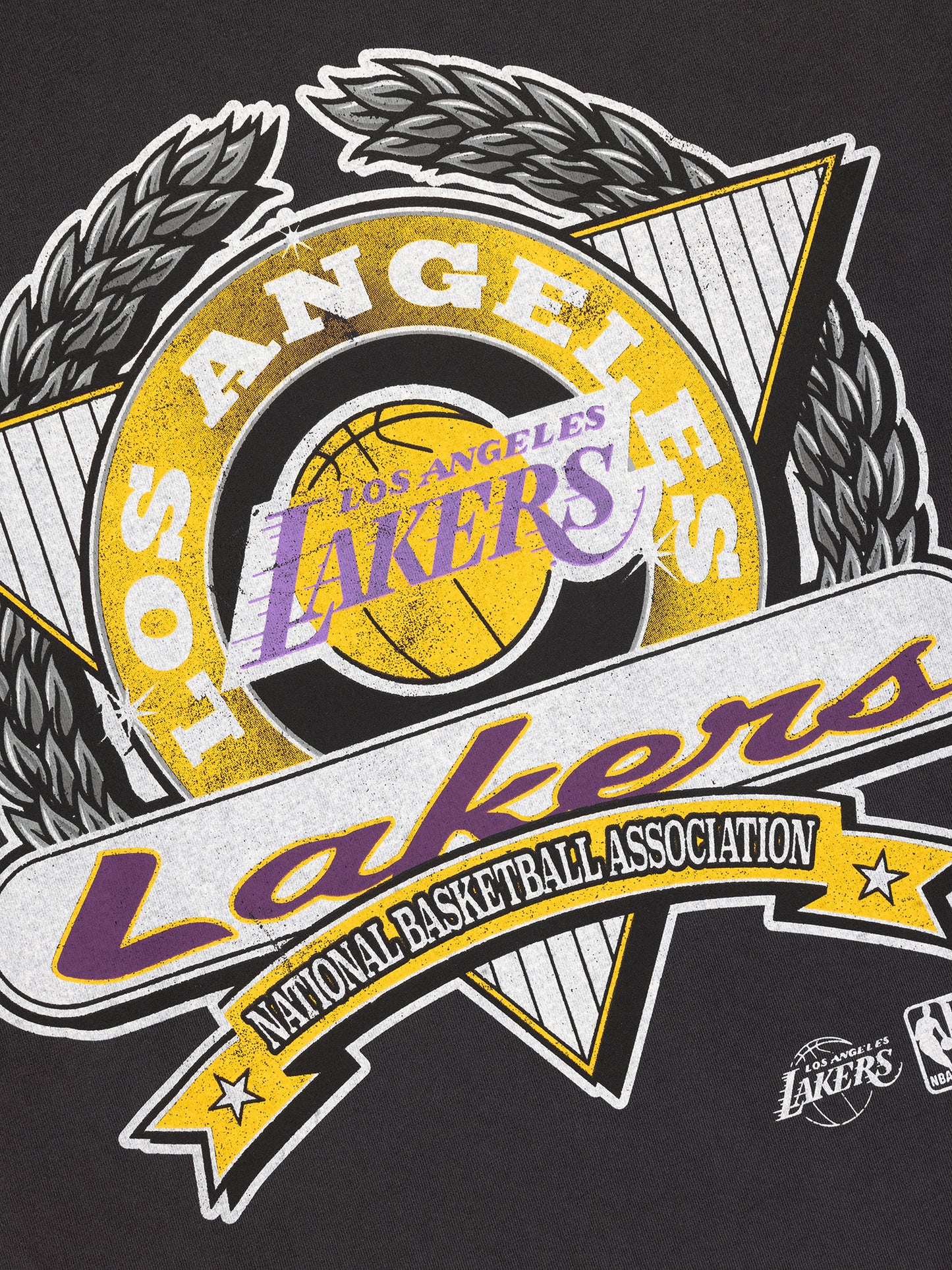 MNA-P27 (Mitchell and ness dash tee lakers faded black) 52393478