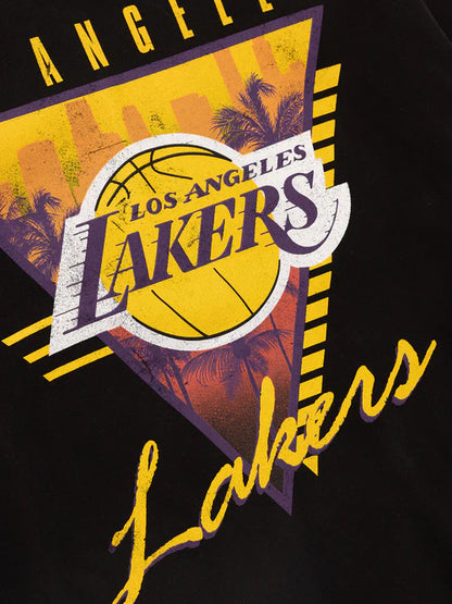 MNA-S29 (Mitchell and ness tri logo crew lakers faded black) 72396087