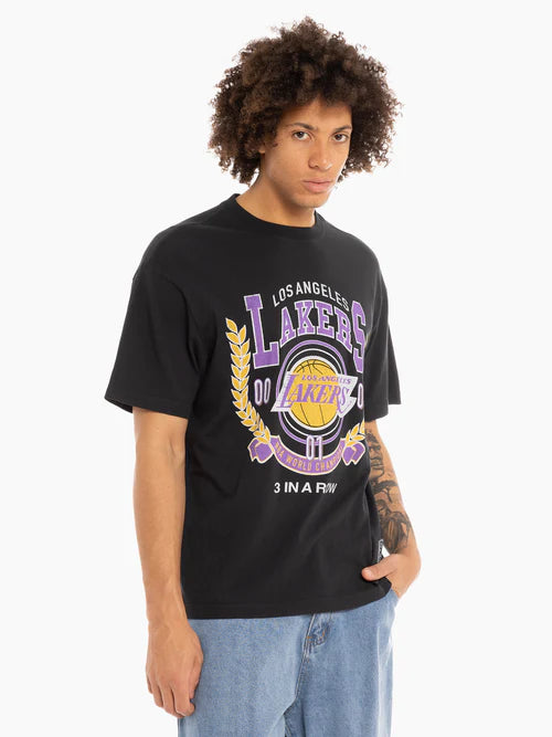 MNA-E32 (Mitchell and ness arch tee lakers faded black) 112393477