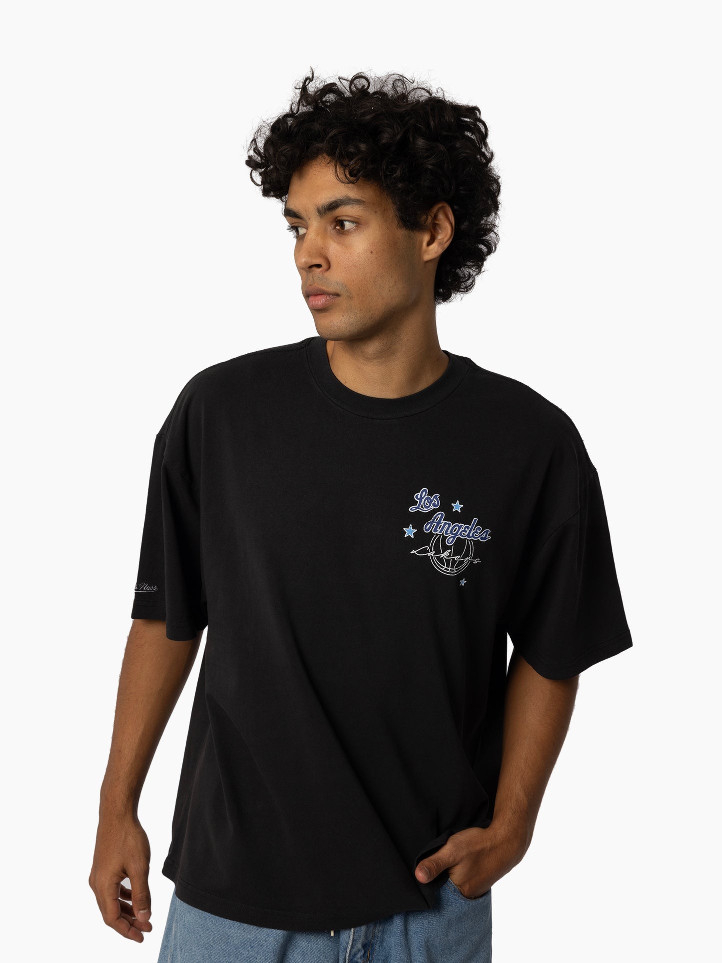 MNA-G45 (Mitchell & ness all time tee lakers solid black) 72593478