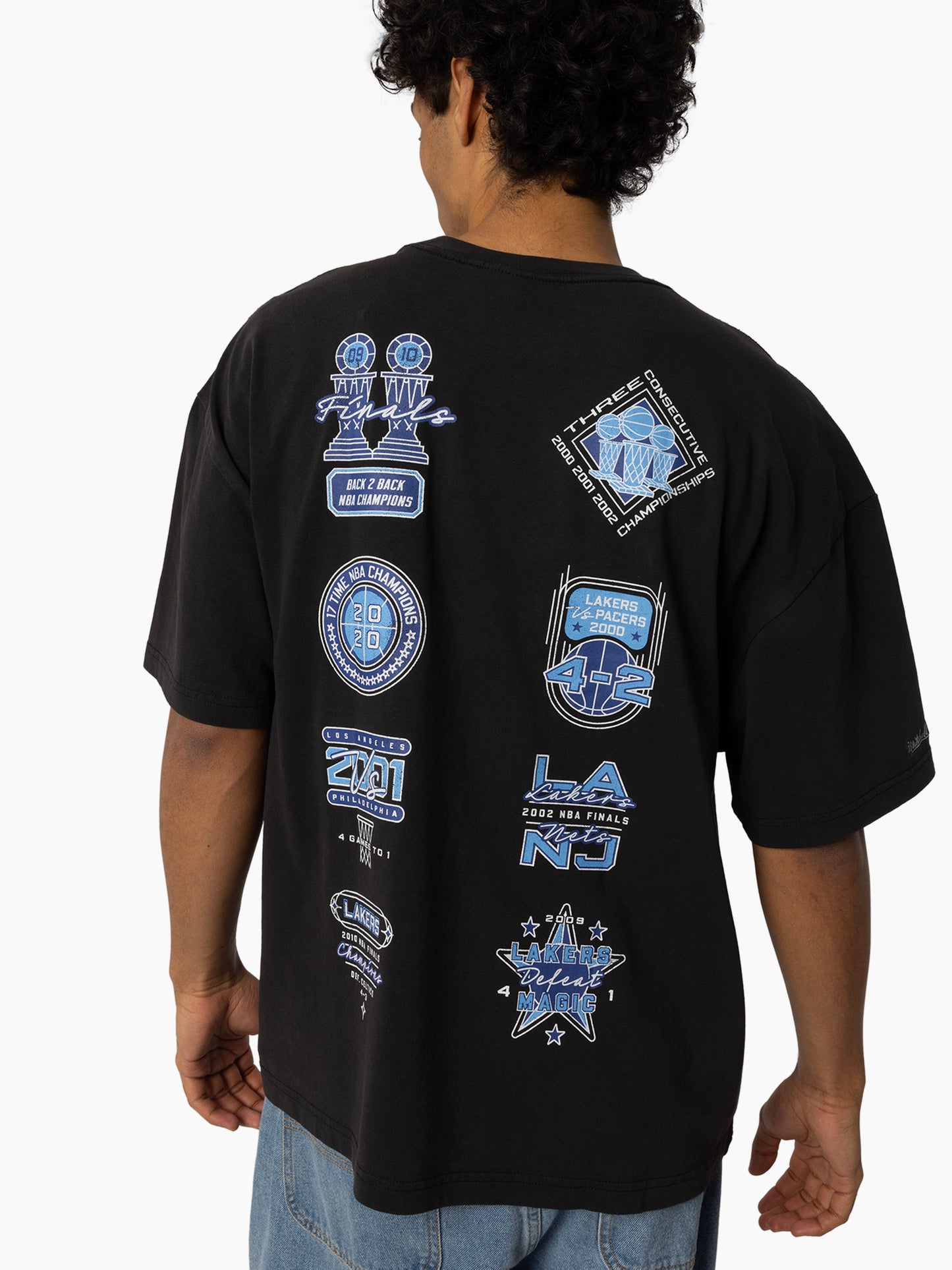 MNA-G45 (Mitchell & ness all time tee lakers solid black) 72593478