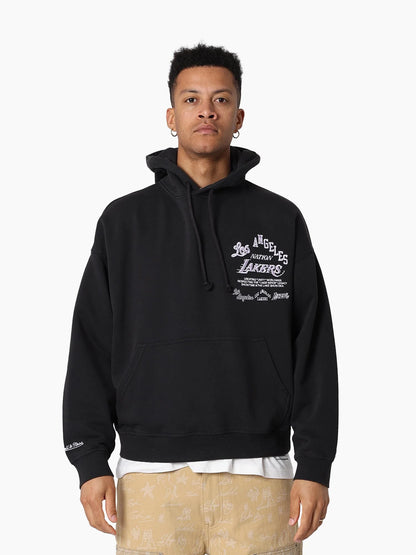 MNA-S46 (Mitchell and ness lakers nation hoodie washed black) 92596956