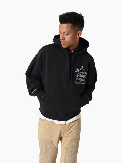 MNA-S46 (Mitchell and ness lakers nation hoodie washed black) 92596956