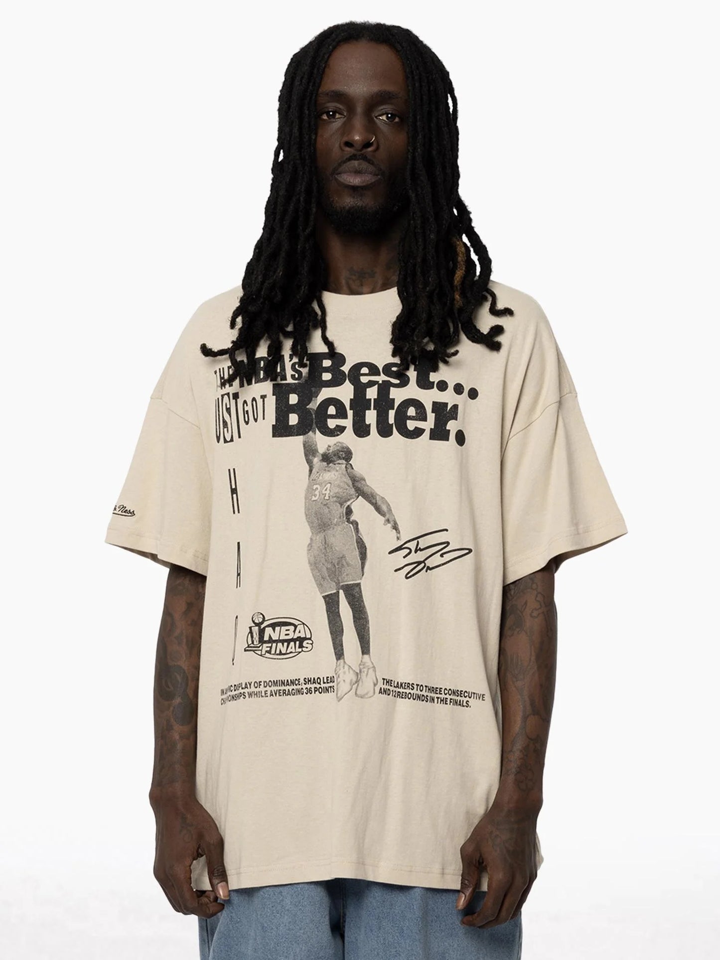 MNA-T47 (Mitchell & ness los angeles lakers signature dynasty tee oatmeal) 102593478