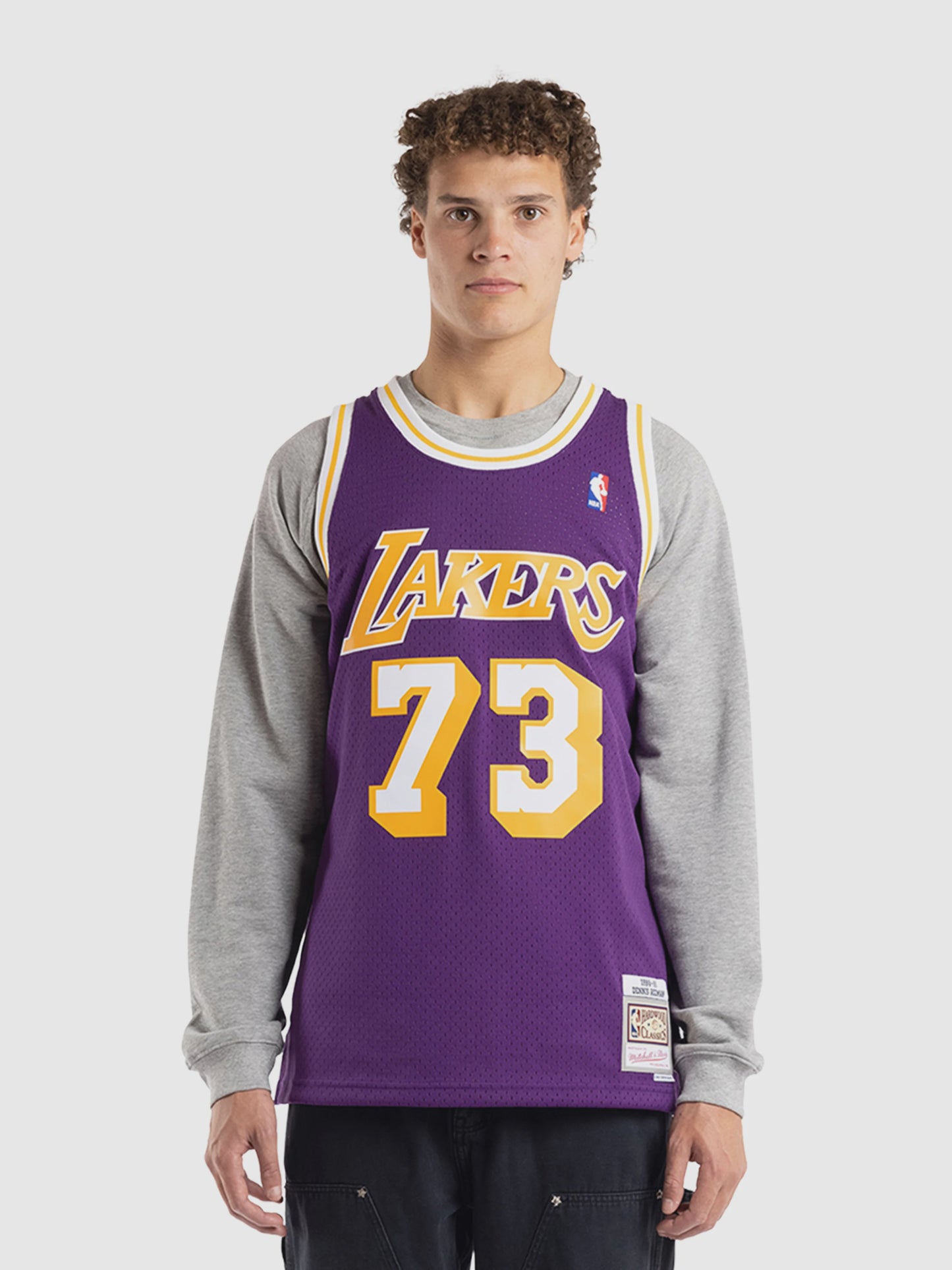 MNA-C47 (Mitchell & ness Dennis Rodman 1998-99 L.A Lakers Home Swingman Jersey purple) 92598260