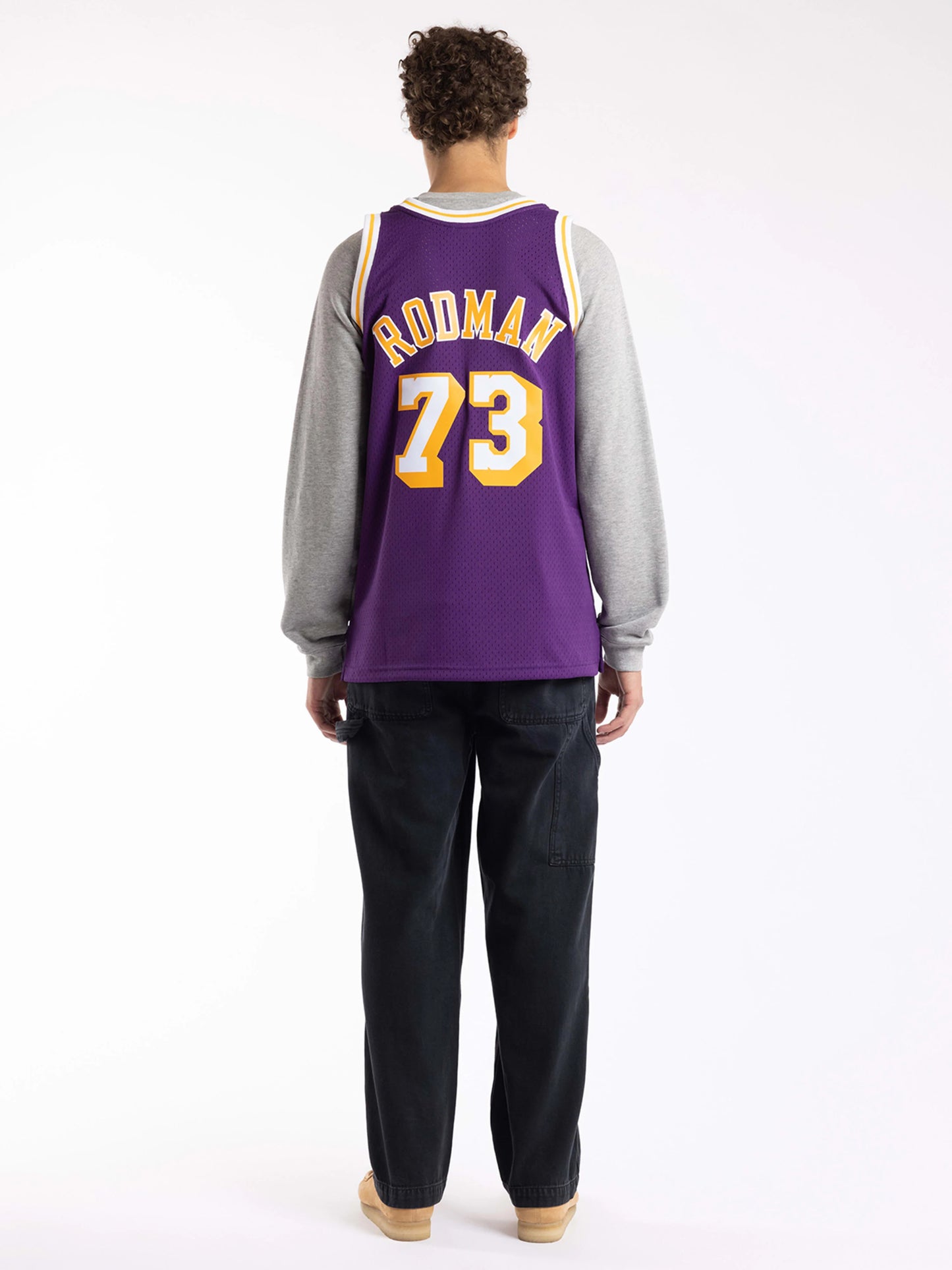 MNA-C47 (Mitchell & ness Dennis Rodman 1998-99 L.A Lakers Home Swingman Jersey purple) 92598260