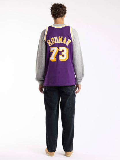 MNA-C47 (Mitchell & ness Dennis Rodman 1998-99 L.A Lakers Home Swingman Jersey purple) 92598260