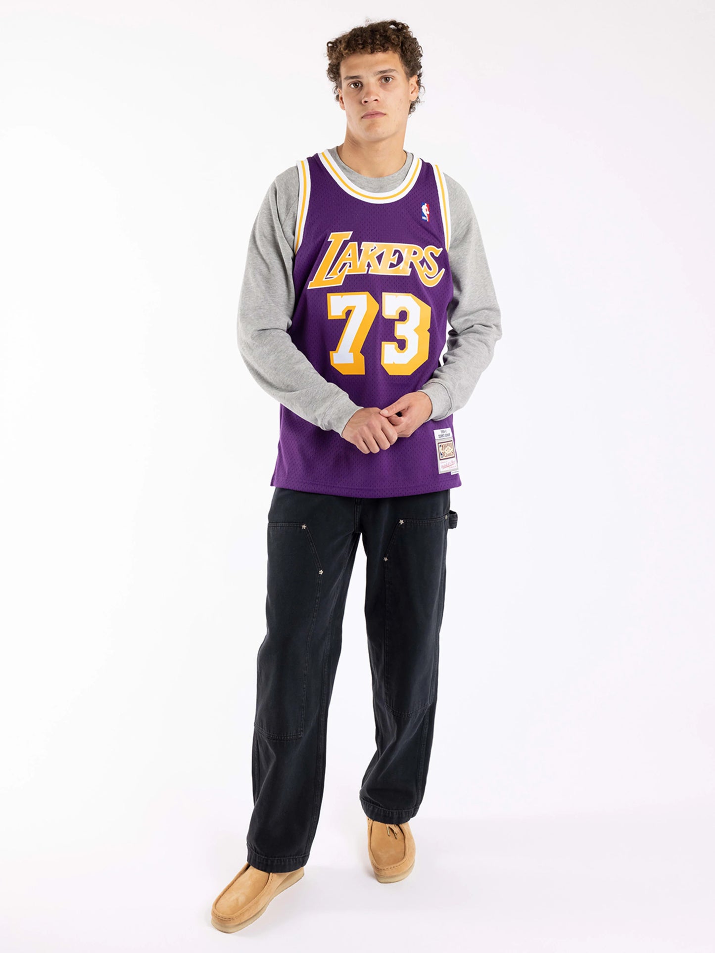 MNA-C47 (Mitchell & ness Dennis Rodman 1998-99 L.A Lakers Home Swingman Jersey purple) 92598260