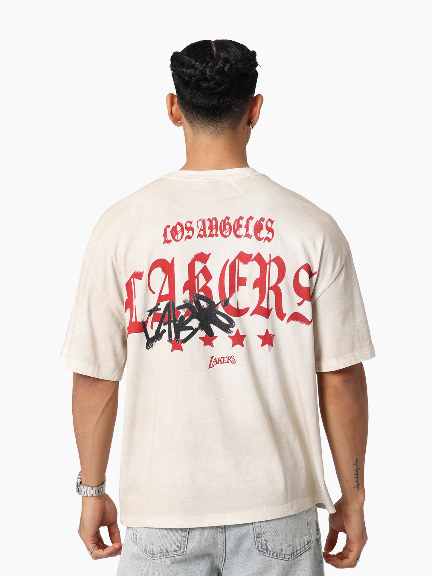 MNA-G49 (Mitchell & ness lakers star tee vintage white) 112593478